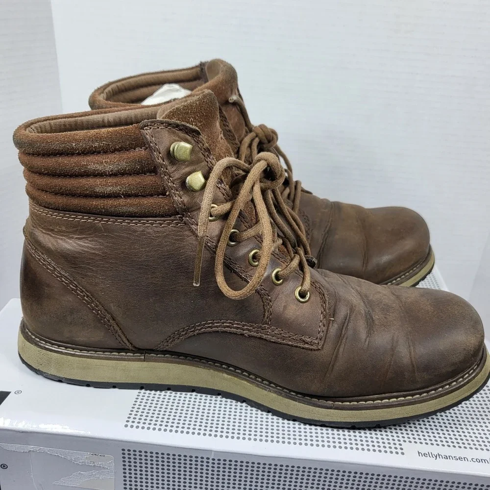 Helly Hansen‎ Conrad Mens 9 Chestnut Leather Boots Brown 108-76.740 Gorpcore
